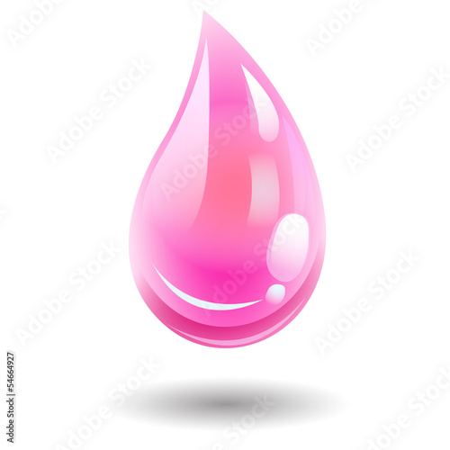 Vector pink glossy drop