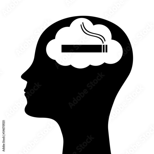 head silhouette smoker