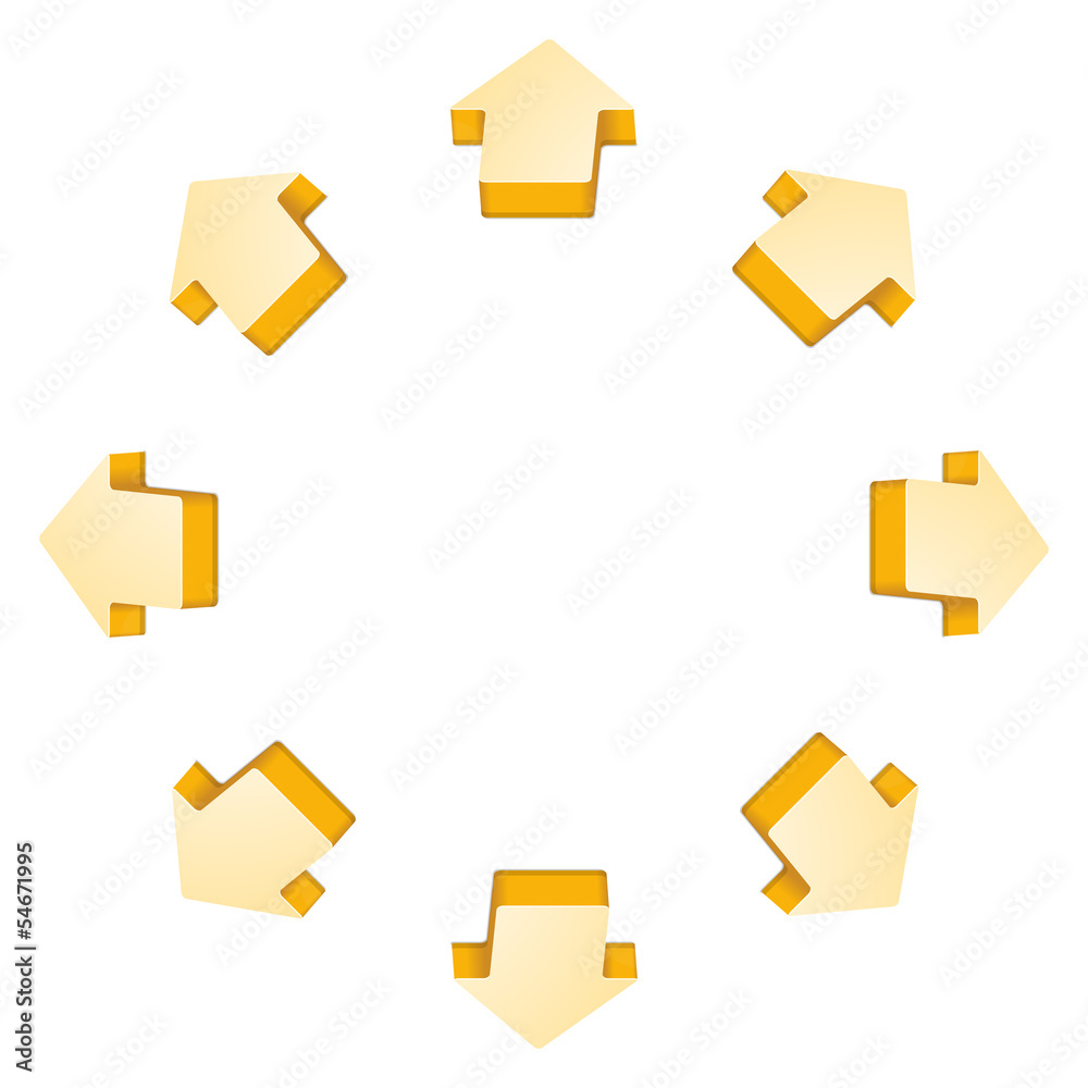 The arrow circle composition