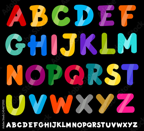 capital letters alphabet cartoon illustration