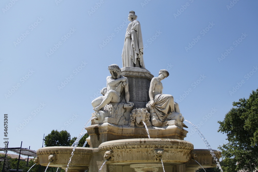 Fototapeta premium Fontaine Pradier à Nîmes