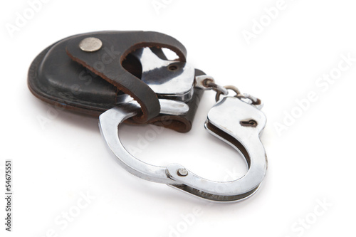 opened old handcuffs