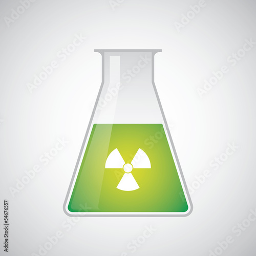 Chemical test tube radioactive icon