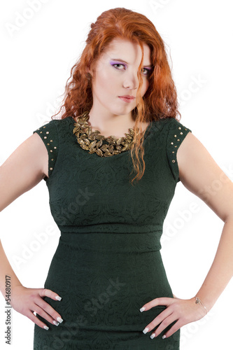 young woman with night fashion clothing