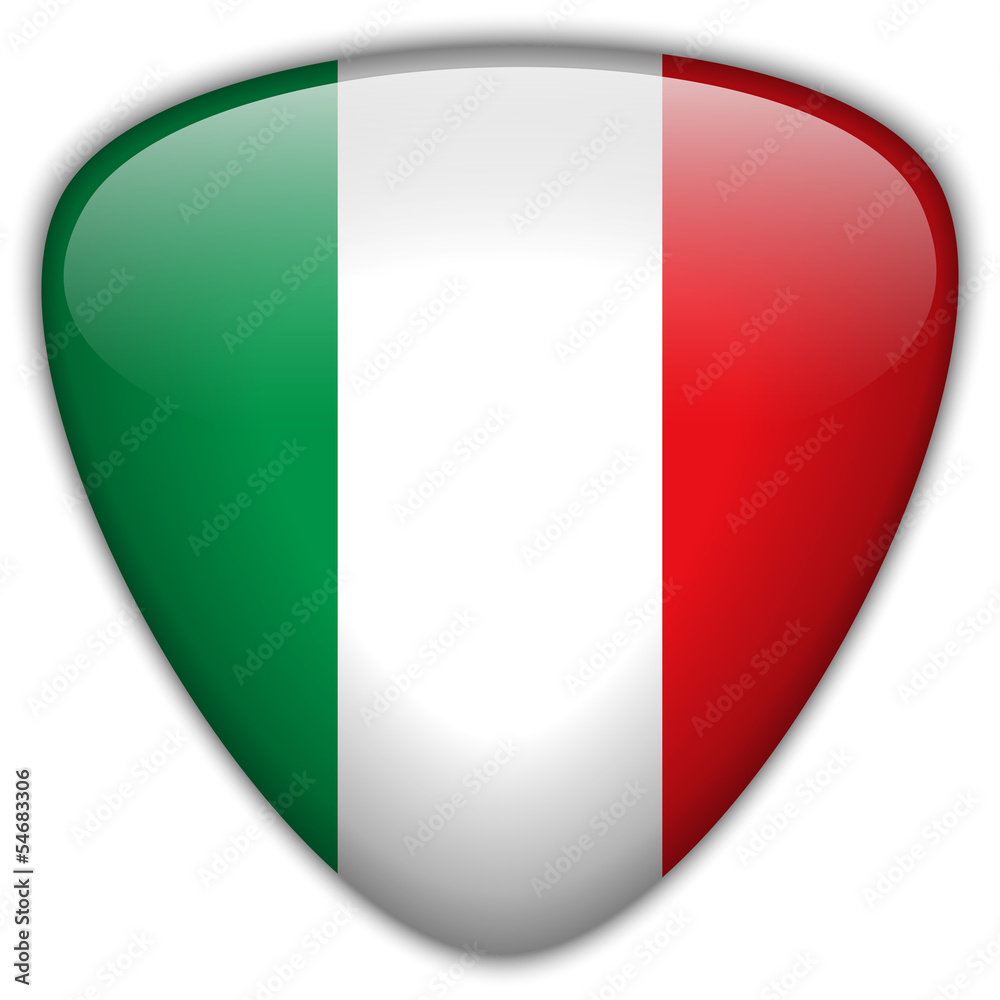 Italy Flag Glossy Button Italy Flag Glossy Button