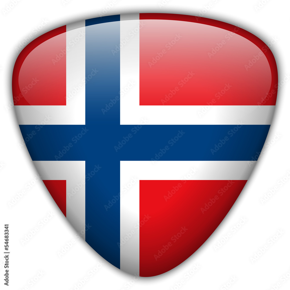 Norway Flag Glossy Button Norway Flag Glossy Button