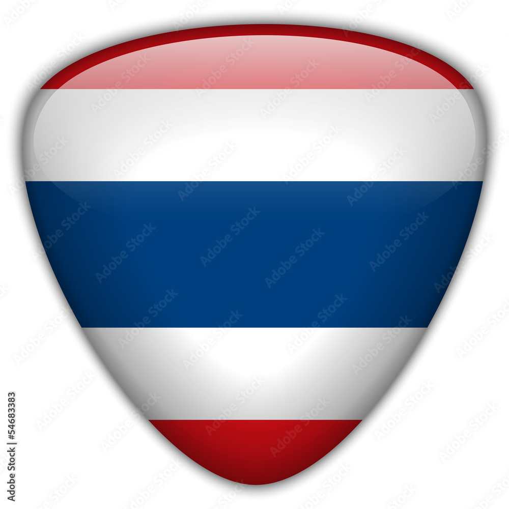 Obraz premium Thailand Flag Glossy Button