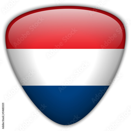 Free Download Netherlands Flag Glossy Button - GFXLoad
