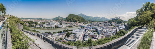Salzburg skyline as seen from the Mönchsberg viewpoint, Austria