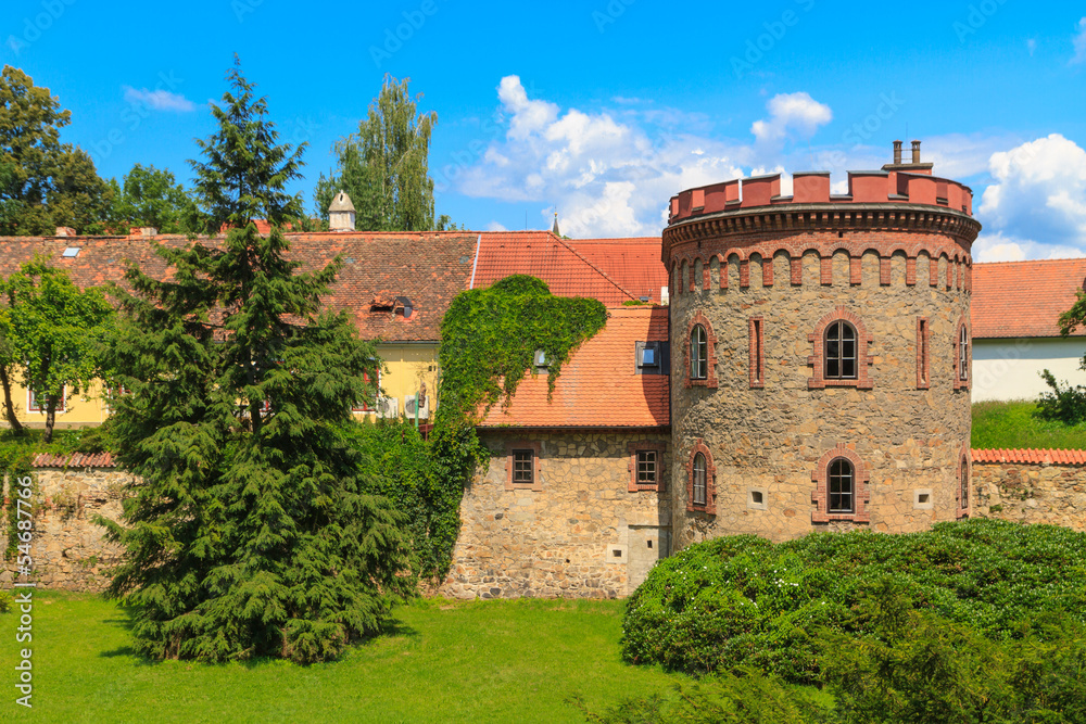 Old town fortification in Trebon (in German Wittingau), Czech Re