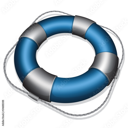 Blue lifebuoy