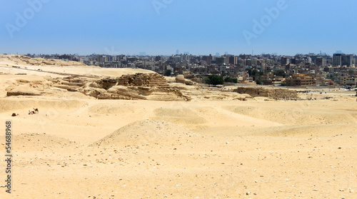 The city of Cairo taken from the Pyramids of Giza