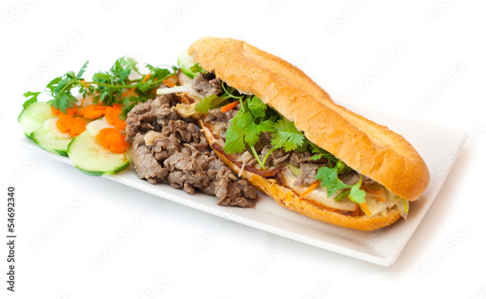 bánh mì kanapka wietnam bagietka Stock Photo | Adobe Stock