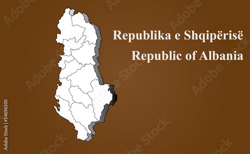 Albanische Landkarte