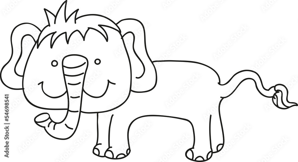 illustration of isolated hand drawn elephant vector illustration of isolated hand drawn elephant vector