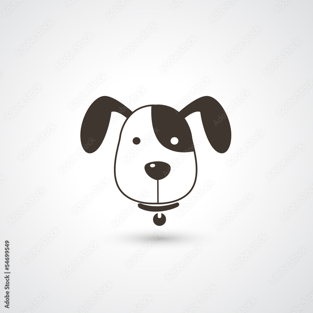 Naklejka premium dog head icon vector