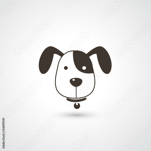dog head icon vector