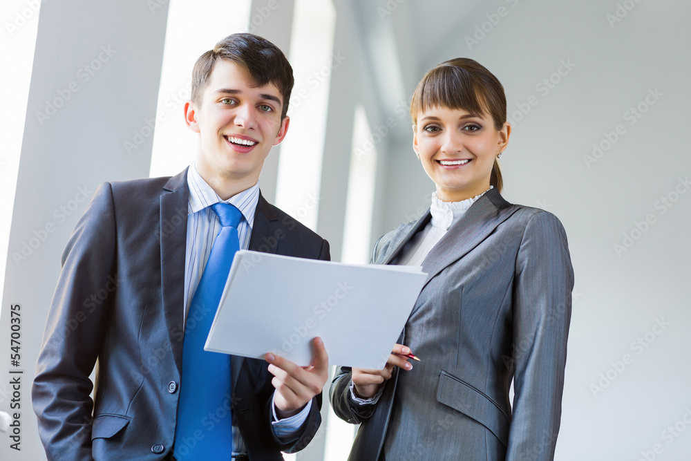 Businesspeople at work Businesspeople at work
