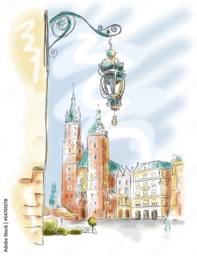 Obraz premium Krakau Rynek