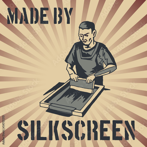 vintage style silkscreen sign