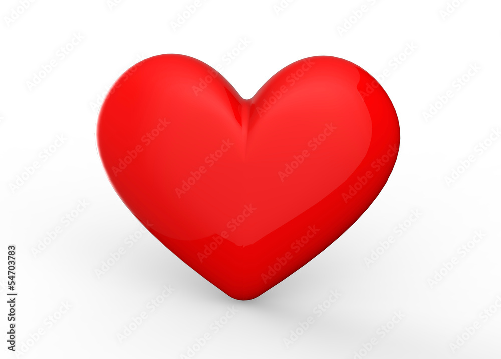 One big heart full of the love on the white background