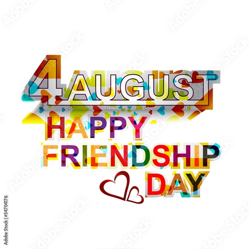 Creative Happy Friendship day stylish text colorful vector