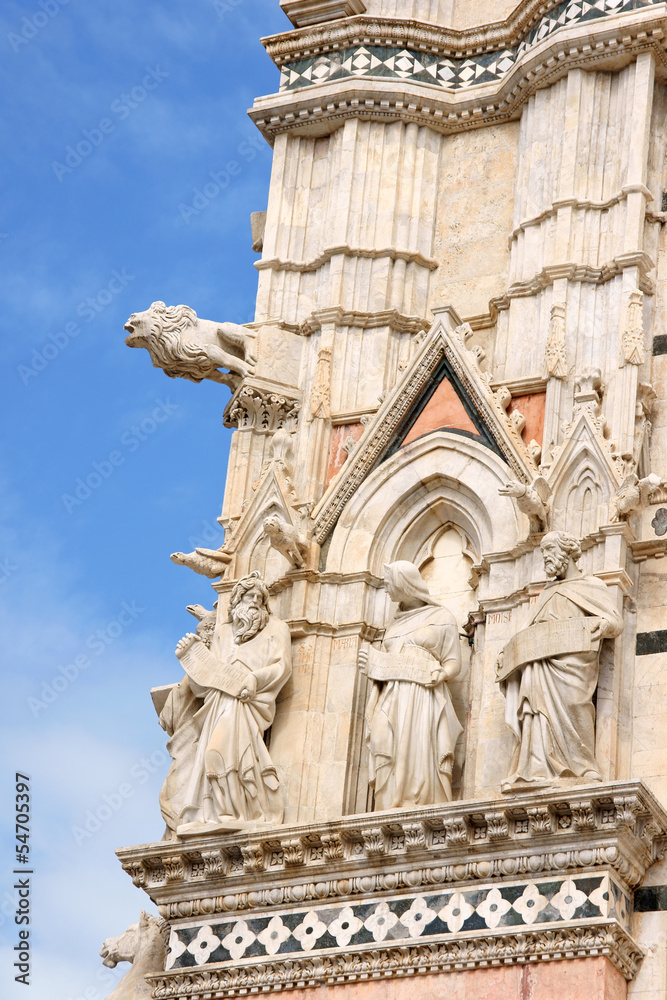 Detail of Siena Cathedral in Italy