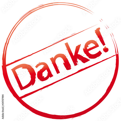 Stempel mit dem Wort - Danke!