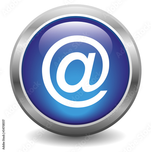 icône bouton e-mail bleu