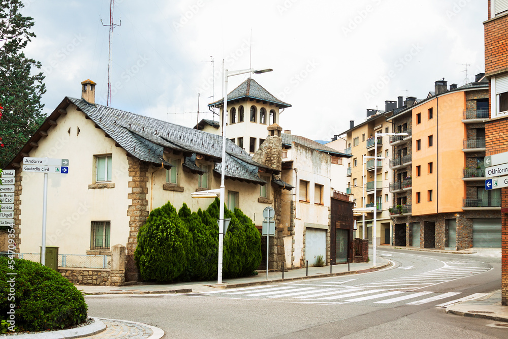 street of catalan town. La Seu d'Urgell, Catalonia