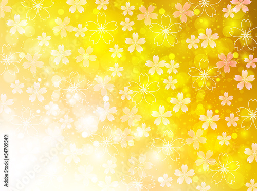 桜　金　背景