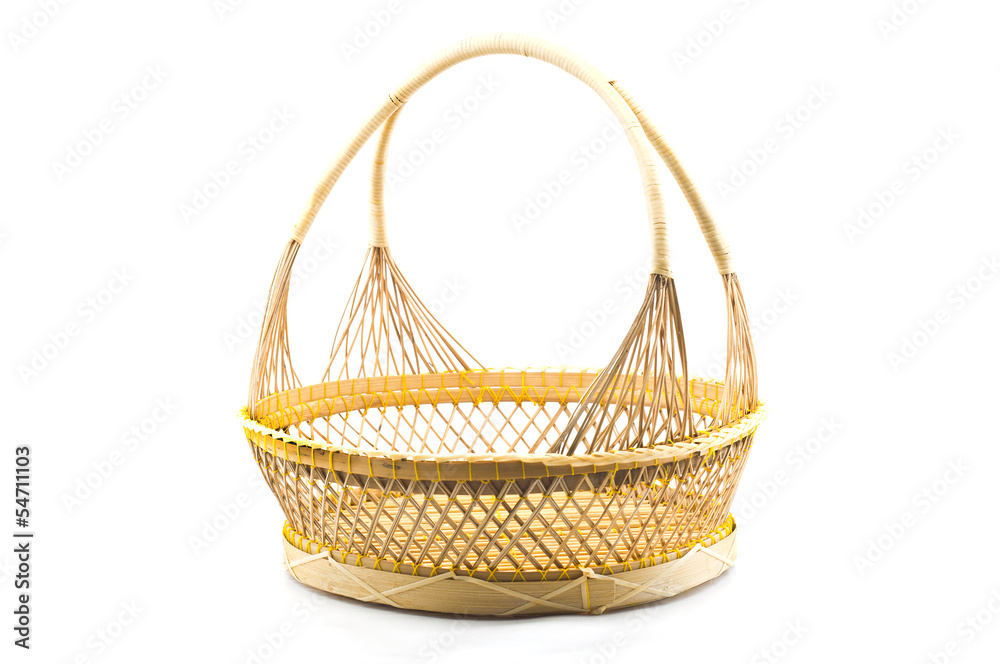 Obraz premium Rattan basket isolated.