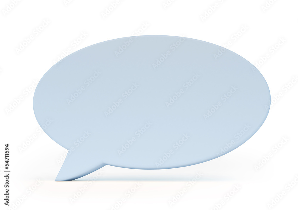 3D speech bubble isolated on white with clipping path 3D speech bubble isolated on white with clipping path