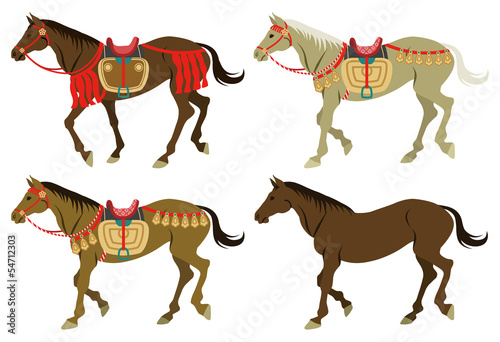 Four types walking horses