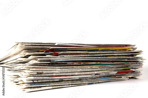 Konstfotografi Zeitungen mit Werbeprospekten