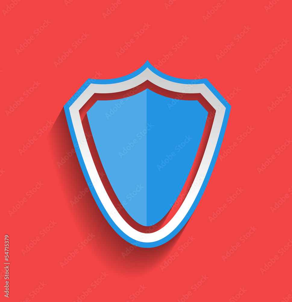 Vector protection shield flat icon Vector protection shield flat icon