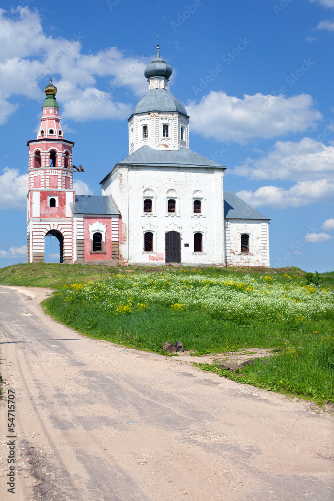 The old russian church on hill