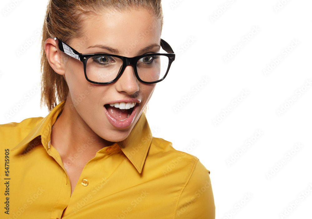 business woman  in glasses