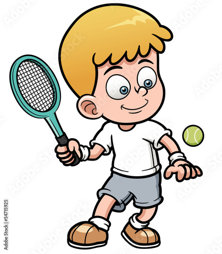 Vector illustration of Tennis Player