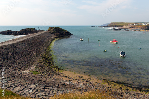 North Cornwall harbour wall at Bude photo