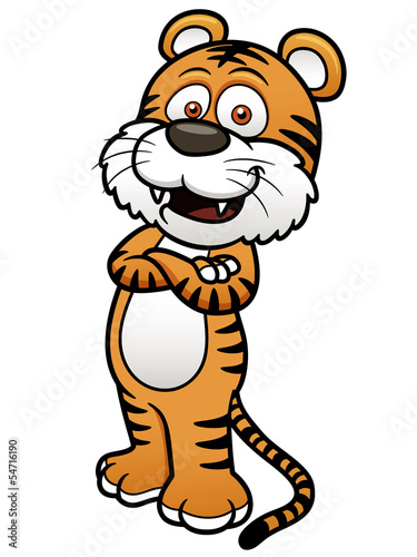 Fototapeta Naklejka Na Ścianę i Meble -  Vector illustration of Tiger cartoon