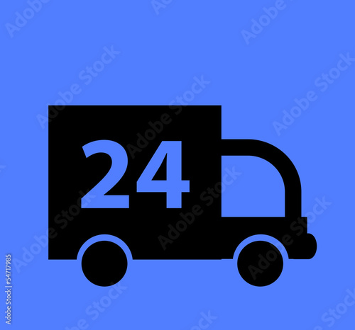 24-Hour Delivery Truck Icon