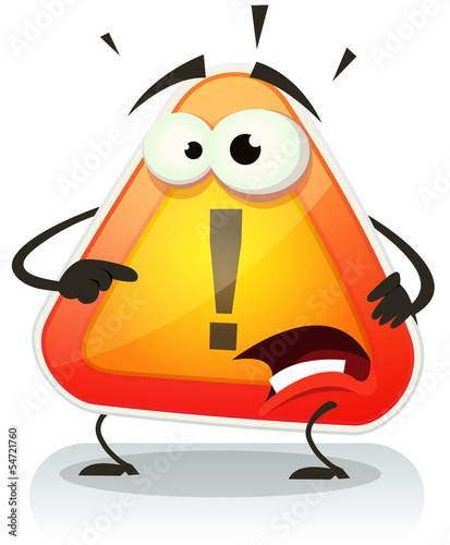 Warning Sign Icon Character