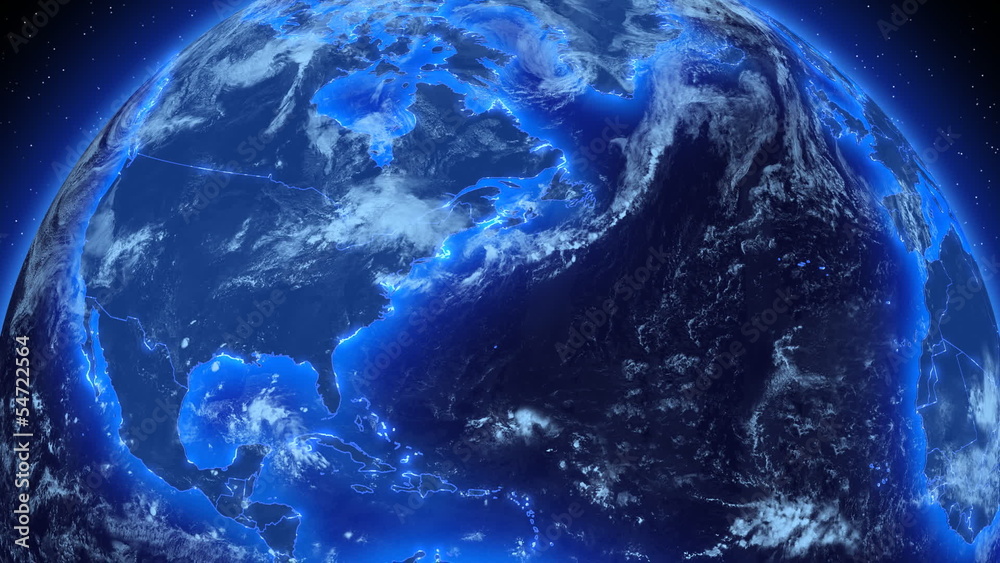 Spinning Earth.