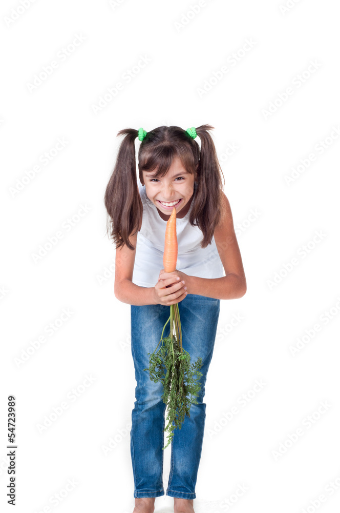 Cute little girl with the carrot Cute little girl with the carrot