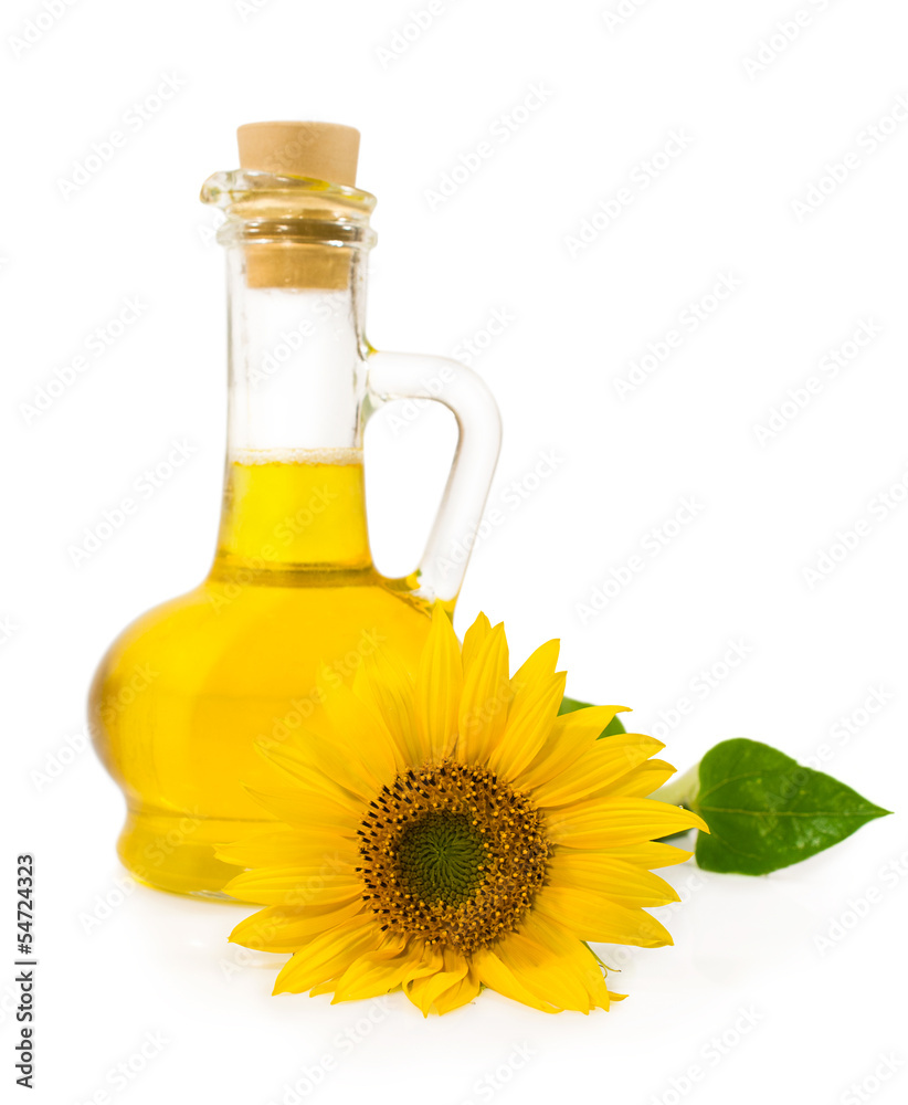sunflower oil with flower sunflower oil with flower