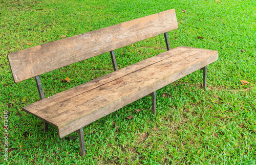A wooden bench