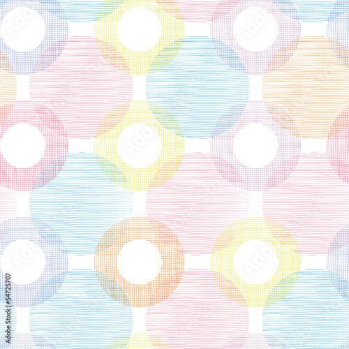 vector colorful textile circles seamless patter background
