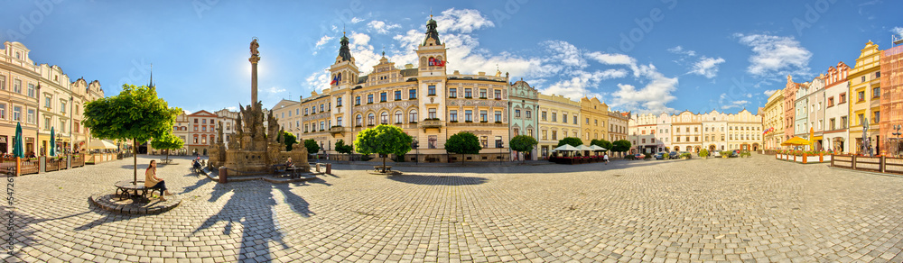 Town square in Pardubice, Czech Republic
