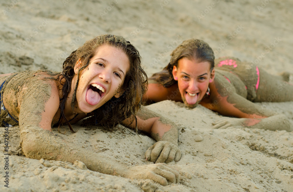 Fototapeta premium Having fun on the beach